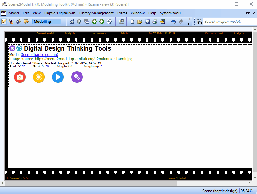 Gif showing how the import of the haptic design can be triggered